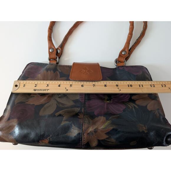 PATRICIA NASH RIENZO MULTI-COLOR LEATHER SATCHEL PURSE - Picture 11 of 13